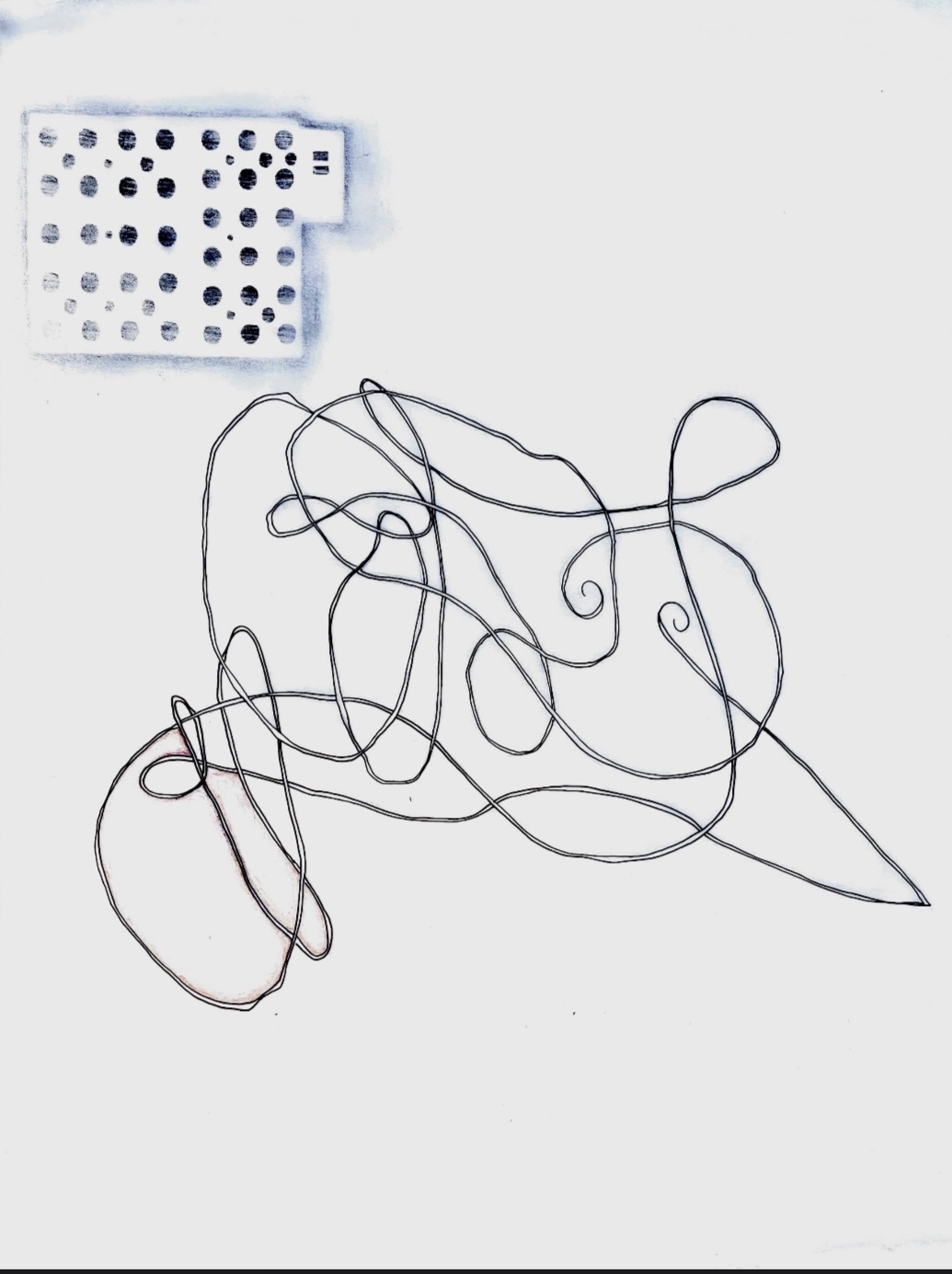 line drawing on paper