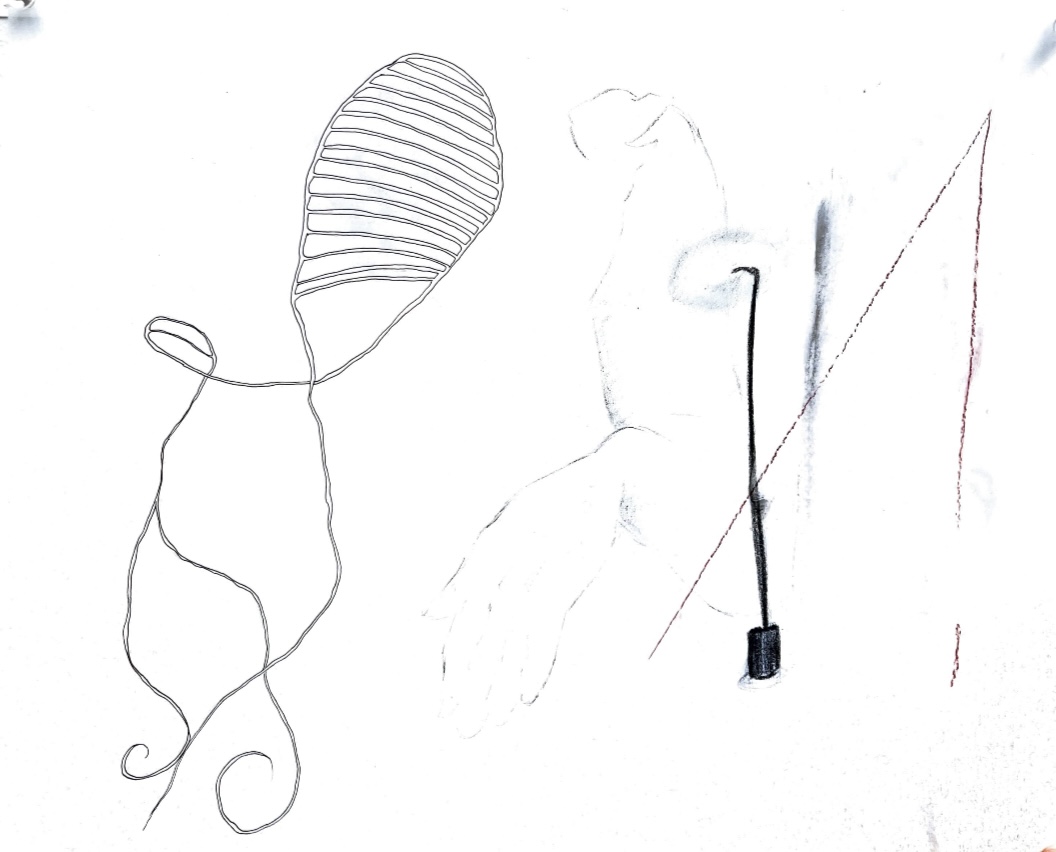 line drawing on paper